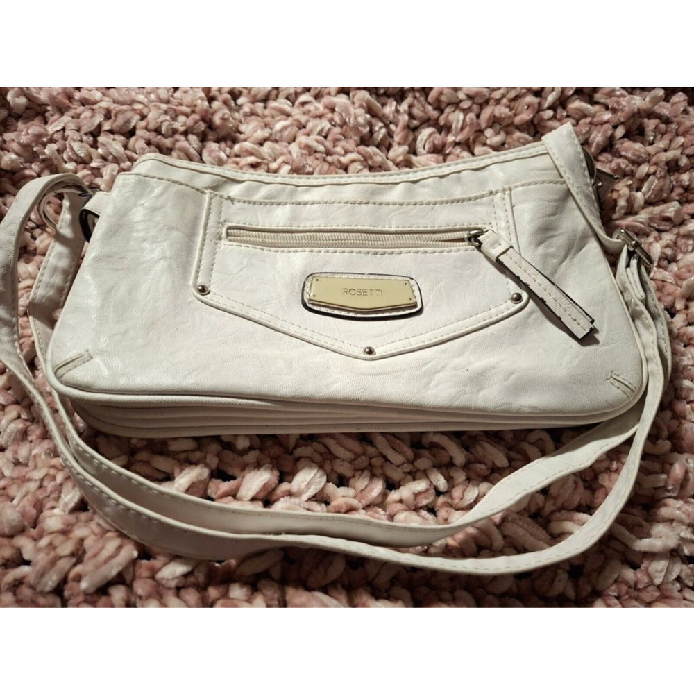 Rosetti Off White 10 Pocket Handbag With Shoulder Strap